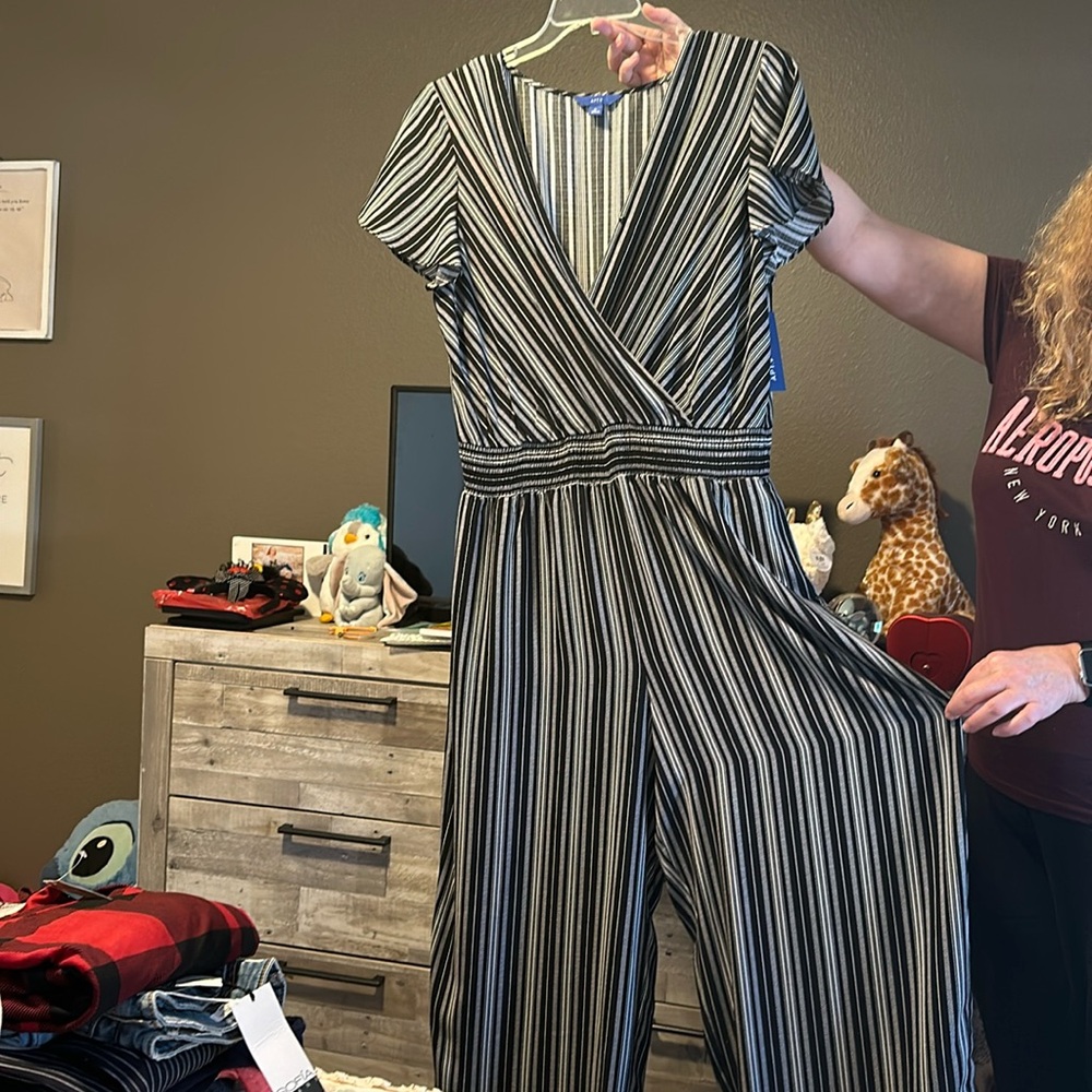 Black and white jumpsuit